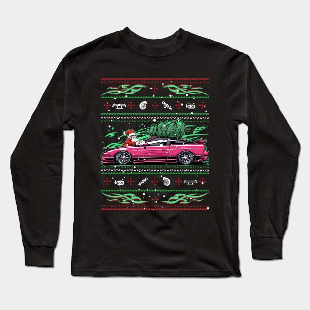 Christmas Ugly Nissan Silvia S13! Best Car Guy Gift! SChassis! Long Sleeve T-Shirt by racingfactory